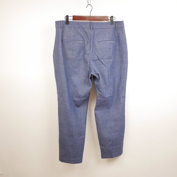 EXPRESS Women's 14 Blue & pink LOT OF 2 PAIRS Slacks Columnist Fit ankle pants - Picture 12 of 16